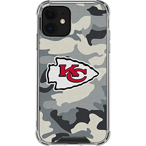 Skinit Clear Phone Case Compatible with iPhone 12 - Officially Licensed NFL Kansas City Chiefs Camo Design