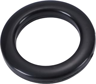 16 Pcs Curtain Grommets 42 mm Roman Ring Inner Diameter Low Noise Shower Curtain Rings for Curtain Rod Plastic Curtain Grommet (Black)