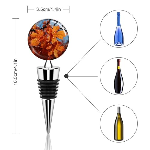 Bouchon de bouteille de vin réutilisable feuille d'érable fraîcheur longue durée - 3