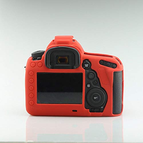 Image of Canon 5D Mark IV Camera Case, Professional Silicone Rubber Camera Case Cover Detachable Protective for Canon 5D Mark IV - RED