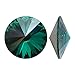 SWAROVSKI Crystal, 1122 Rivoli Fancy Stones 12mm, 4 Pieces, Emerald Foiled