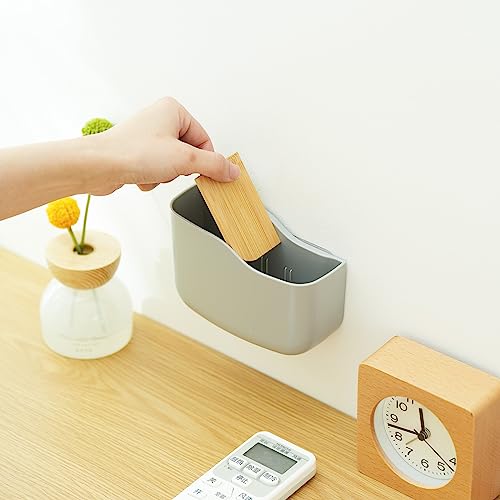 SUNFICON 2 Selbstklebende Fernbedienungshalter, Universal-Halterung für Media-Player, Controller, Wandmontage, Fernbedienung, Organizer, Box, Grau