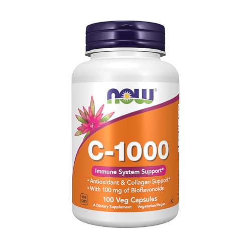 NOW Foods Supplements, Vitamin C-1,000 with 100 mg of Bioflavonoids, Antioxidant protection*, 100 Veg Capsules