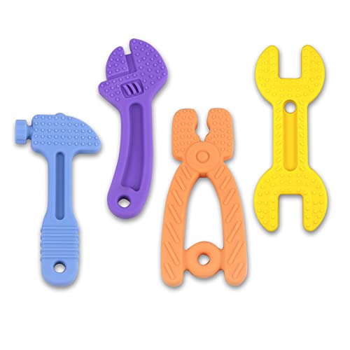 Image of Baby Teething Toys, Silicone Baby Teether Chew Toys, BPA Free, Suitable for Infants Over 3 Months, Infant Molar Teether Toys, Soothe Babies Sore Gums Freezable