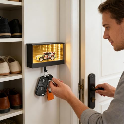 Soporte para llaves de garaje contra pérdidas con colgador de pared LED 3