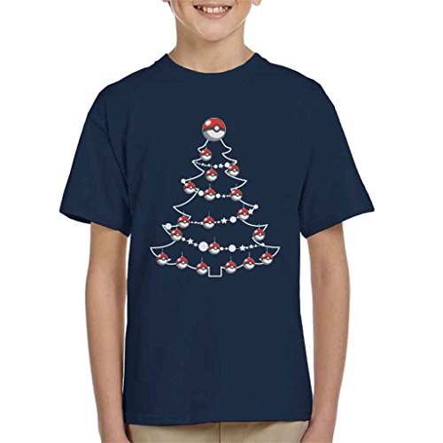 Cloud City 7 Pokeball Christmas Tree Baubles Kid's T-Shirt
