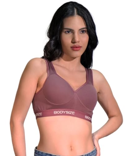 Image of BODYSIZE Women's Everyday Wear Wire Free Padded Sports Bra SF-28 (Heavily Padded, Gym, Yoga Bra) | Everyday Wear, Sweat Absorbent, Soft Cotton Fabric for Ultimate Comfort (B Cup)