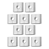 Niceminiwall Aluminium-Solarmodul-Montageklemmen für gerahmte PV-Panels, 10 Stück, 20 x 23,7 x 9 mm, kompatibel mit Solarmodul-Regalen und Halterungen