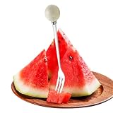 Dessertgabel, Edelstahl, Kuchengabel, tragbare Teegabel, kleine Kuchengabel mit Keramikgriff, für Zuhause, Küche, Reisen