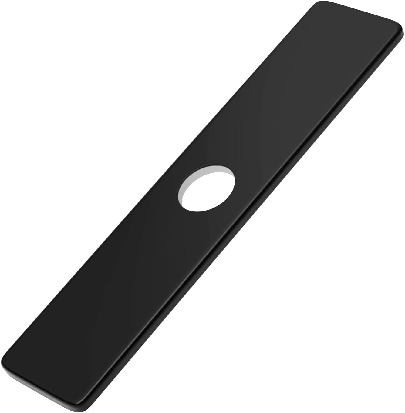 BWE 10 Inch Faucet Hole Cover.Bathroom or Kitchen Sink Hole Cover,Black Escutcheon Plate,Stainless Steel Deck Plate for 1 or 3 Hole Bathroom or Kitchen Sink Fauce