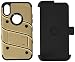 ZIZO Bolt Series iPhone XR Case Military Grade Drop Tested with Tempered Glass Screen Protector Holster and Kickstand Gold Black