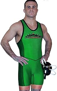 Singlet de Lucha Ajustado -Gimnasio Power Weight Lift Levantion Traje Hombre Medias One Piece Wrestling Gear Puede Personalizar Logo