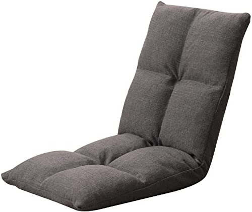 Chaise de sol réglable grise pour coin lecture et salon cosy