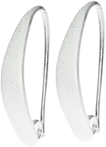 .925 Sterling Silver Satin/Plain Ear Wire Earring Connector French Hook W/Ring/Loop For Dangling/Findings/Bright image 3