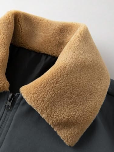 Image of GLASGO Men's Colorado Fleece-Lined Bomber Jacket || Winter Warm Stylish Casual Coat with Soft Collar & Zipper Closure