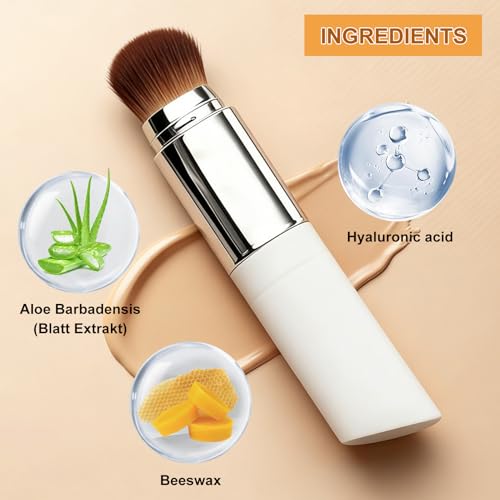 Faccelove Foundation Stick mit LSF 15: Automatische Farbanpassung - 2-In-1 Foundation Mit Integriertem Pinsel - Anti-Aging Pflege für reife Haut ab 40 - Korean Foun Dation Makeup für Alle Hauttypen