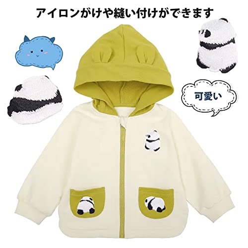 EUSTACEワッペン パンダ アップリケ アイロン 接着 女の子