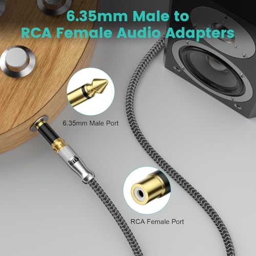 Adaptateur RCA vers 1/4 résout les problèmes de câble de table de mixage - 5