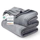 Bedsure GentleSoft Fleece Bed Blankets Queen Size Grey - Soft Lightweight Fuzzy Cozy Luxury Fall Blanket Microfiber, Room Home Decor Christmas Decorations Gifts for Women and Men, 90x90 inches