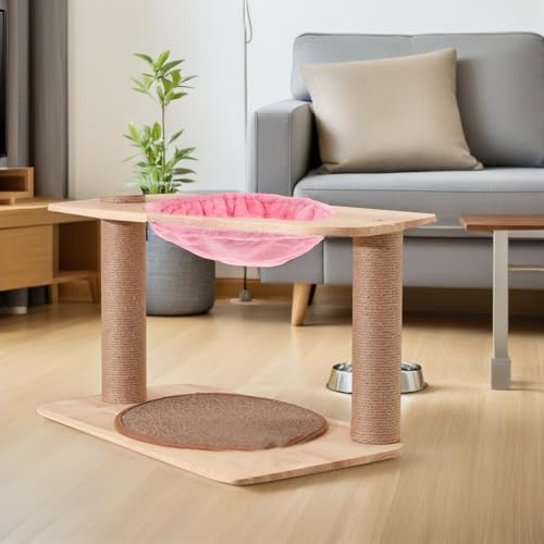 Hamac suspendu pour chat en polaire douce pour structure à lit rond - 7
