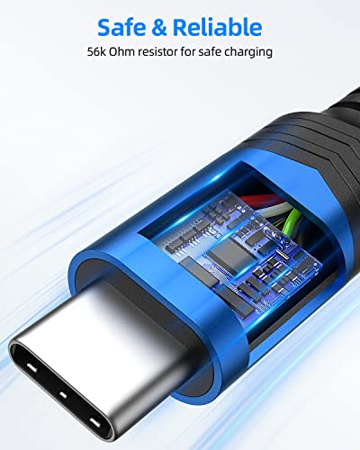 Sunguy Usb C Cable 1.5Ft [3Pack], 18W Flat Usb-A 2.0 To Type-C Fast Charger Cord Braided Compatible With Samsung Galaxy S10 S9 S8 Plus S2, Lg V20, Google Pixel And More #TOP4