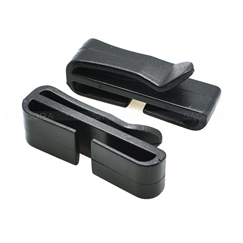 Webbing Ending Clip Quick Slip Keeper Buckle For Backpack Adjusting Strap Black (1") #TOP3