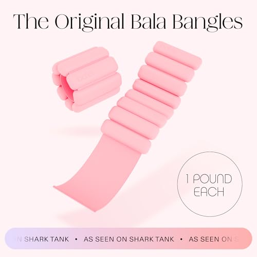 Image of Bala Bangles Wrist & Ankle Weights for Women & Men - Adjustable Weighted Bands - Soft Silicone Arm & Leg Weights for Pilates, Yoga, Walking, Barre, Home Workout & Strength Training Exercise