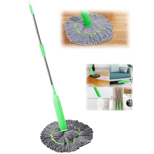 PETIGL 2 in 1 dehydrating mop, self-Wringing mop for Floor Cleaning, 360 Degree Rotating Circular Wall Cleaning mop, self-Wringing mop for Floor Cleaning (A)