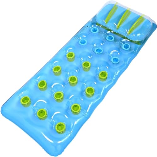 GOLDGE 2-in-1 Aufblasbares Schwebebett Luftmatratze Pool luftmatratze Wasser Schwimmhängematte Loungesessel Pool Schwimm...