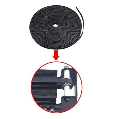 Image of 2M GT2 Timing Belt 6mm Wide Open Loop Neoprene Rubber with Fiberglass Core for 3D Printer CNC XY Axis Precision Motion Systems Drive Transmission