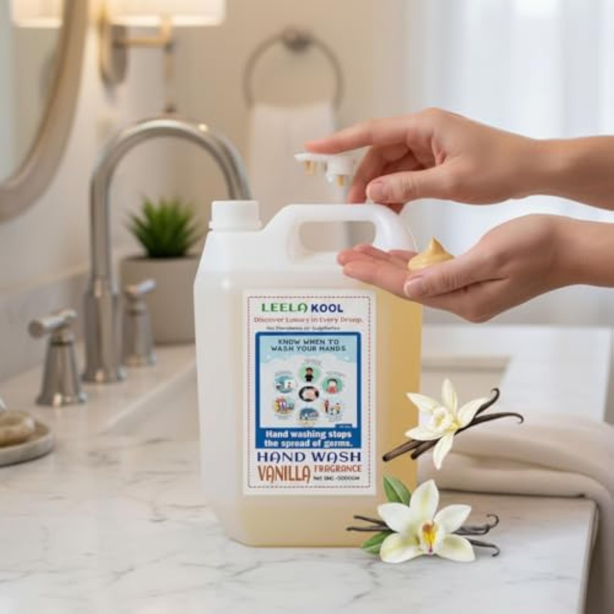 Kool Vanilla Moisturizing Handwash, 5 Litre Refill