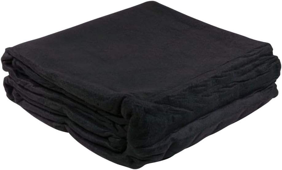 Mytee Products 10'x13' Black Pre Tarp Blanket with Grommets for Tarp & Cargo Load & Protection - Heavy Duty Textile Moving Blankets for Packing & Shipping Furniture - Non-Abrasive Surface