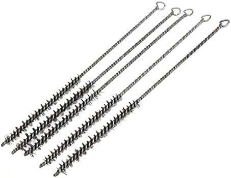 Aexit 30cm Long Painting Supplies & Wall Treatments Pipe Tube Cylinder Cleaning Steel Wire Brush Paint Rollers 5 Pcs