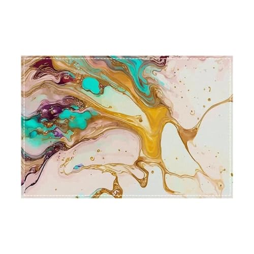 4/6/8Pcs Marble Pattern Printing Placemats...