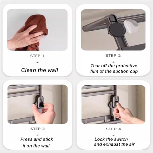 Support mural pliable à ventouse : rangez sans percer le carrelage de douche - 8