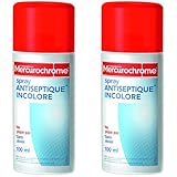 Spray antiseptique incolore Mercurochrome - 100 ml (Lot de 2)