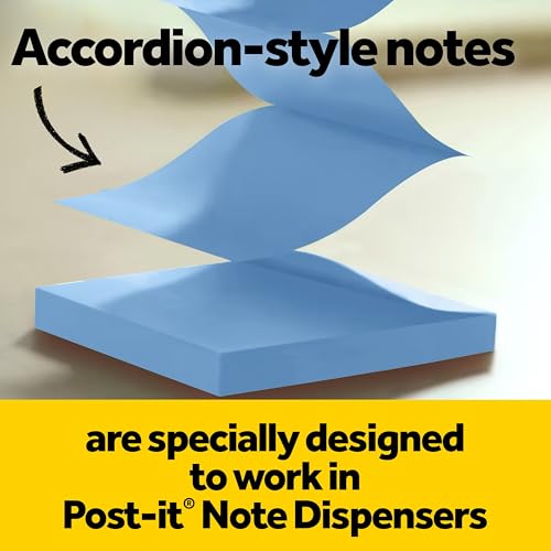 Post-it Note Dispenser, Black Wave Design, 1 Dispenser, 3 Pads - image 5