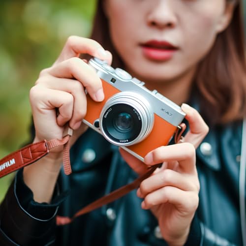 Image of Brightin Star 35mm F1.7 Lens for Canon EOS-M Mount Mirrorless Cameras, APS-C Manual Focus Large Aperture Prime Humanistic Lens Fit for M6, M50, M5, M3, M200, M10, M100, M, M2(Silver)