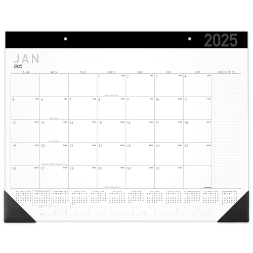 2025 AT-A-GLANCE® Contemporary Monthly Desk Pad Calendar, 21-3/4