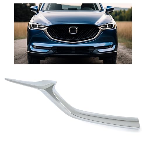 HECASA Grille Grill Molding Compatible with 2017-2021 Mazda CX-5 CX5 Right Side Grill Molding Chrome ABS Plastic Silvery Replacemant for KB8A-50-7J1B MA1215107