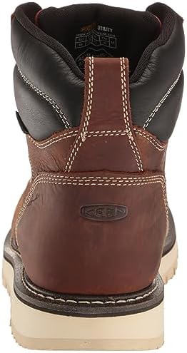KEEN Utility Men's Cincinnati 6" Waterproof Soft Toe Wedge Work Boots, Tuscan Red/Sandshell, 11 Wide | Image 2