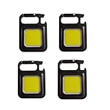 JIPOTO 4PCS Mini Keychain Light Type-C Charging Portable Light Outdoor Strong Magnetic Work Light Keychain Flashlight