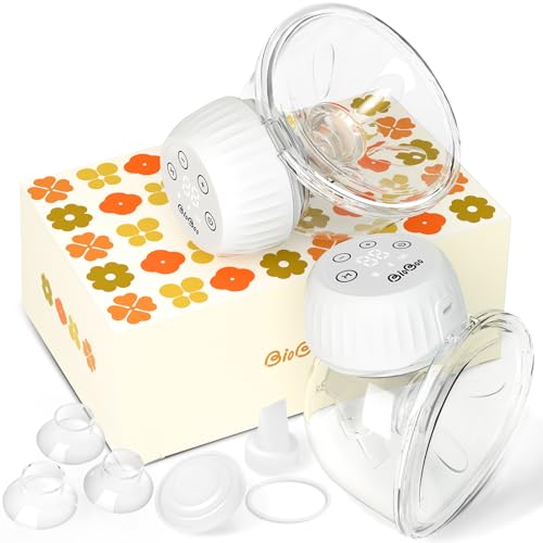 Image of Hug Breast Pump Hands Free, Spa-Level Hands Free Breast Pump, Double-Sealed Flower Flange - 24mm, 2 Pack