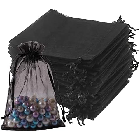 dogmoon Premium Black Organza Gift Bags Cover