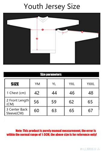 Willbros Jugend Jersey Hose Kombination Kinder MX Motocross Ausrüstungsset Rennbekleidung Off-road MTB ATV Motorrad Mädchen Rot YM