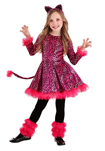 Disfraz de Leopardo Rosa para Niñas con Vestido y Accesorios miniatura 2