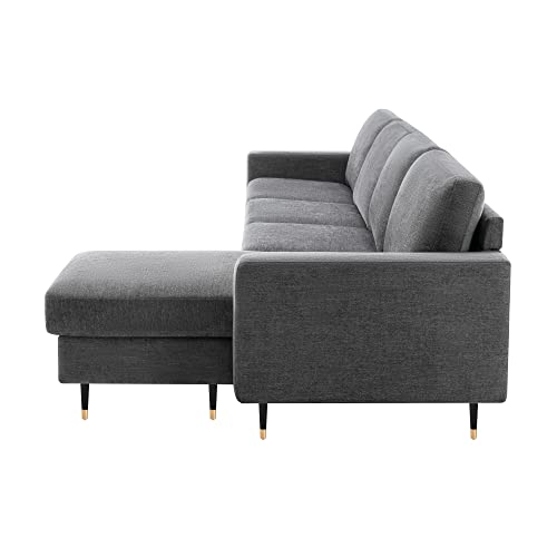 Morden Fort Couch Oversized, Sectional Sofa No-Sagging Comfy, Couches For Living Room Dust-Proof, Sectional Couch L-Shaped Reversible, Sofas & Couches With Chaise, Modular Sectional Sofa Couch D Grey #TOP3