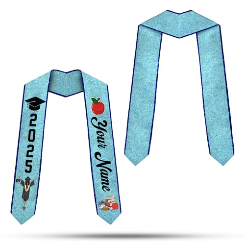 MonkeyVan Custom Class Of 2025 Teacher Graduation Stole, Teacher Graduation Sash, Teacher Pencil Grade Honor Stole Grad 2025 Tc 7