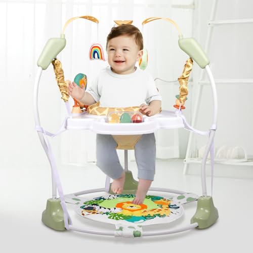Image of Furmubei Baby Activity Center, 3-in-1 Baby Jumper, Infant Activity Center with 360° Rotating Seat, Music, Lights, 3 Adjustable Heights, Infant Activity Jumper for 6+ Months JP2403