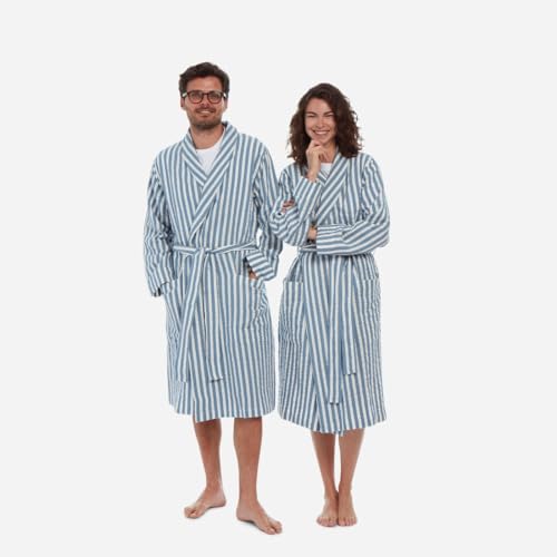 Unisex Striped Lightweight Robe2